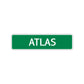 Atlas Street Sign Children Name Room Plate
