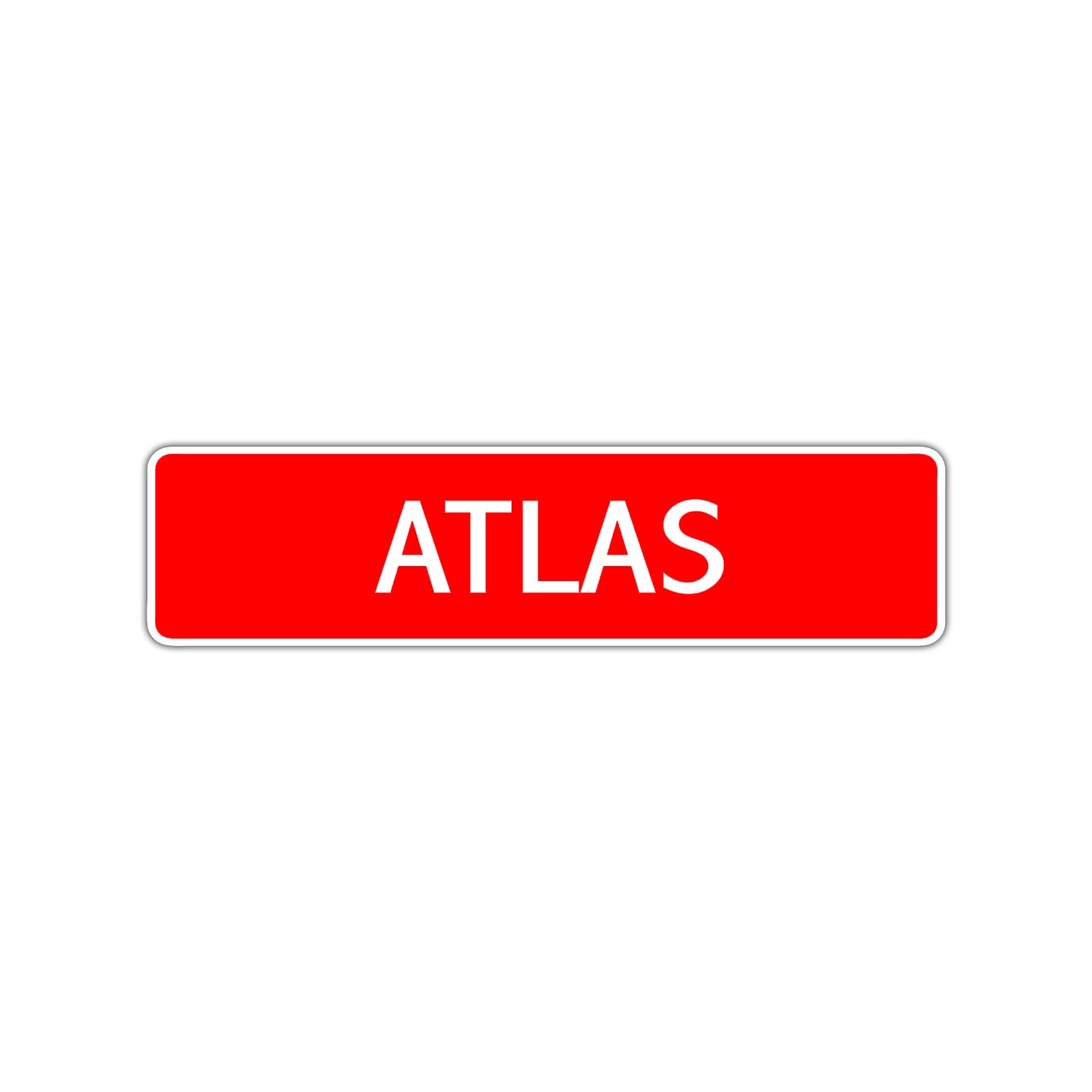 Atlas Street Sign Children Name Room Plate