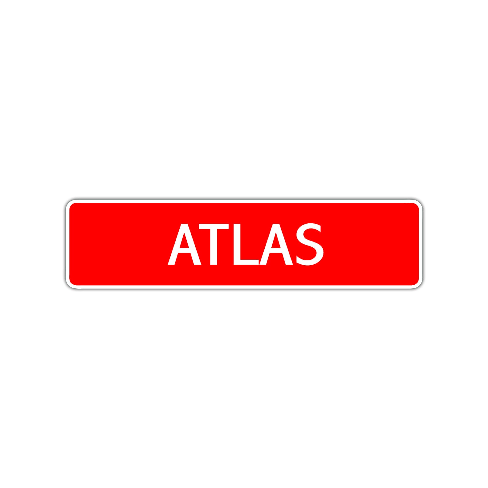 Atlas Street Sign Children Name Room Plate