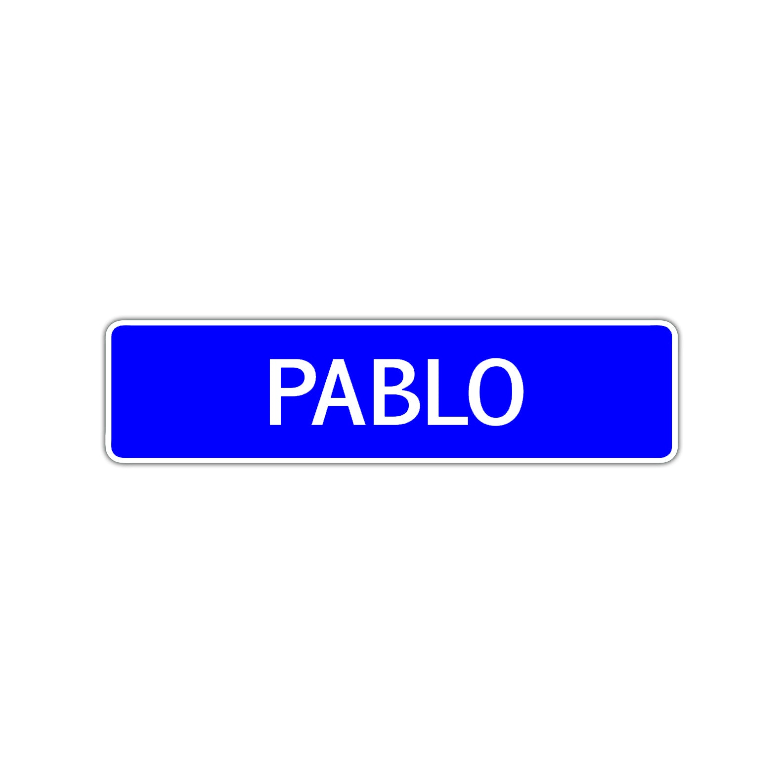 Pablo Street Sign Children Name Room Plate