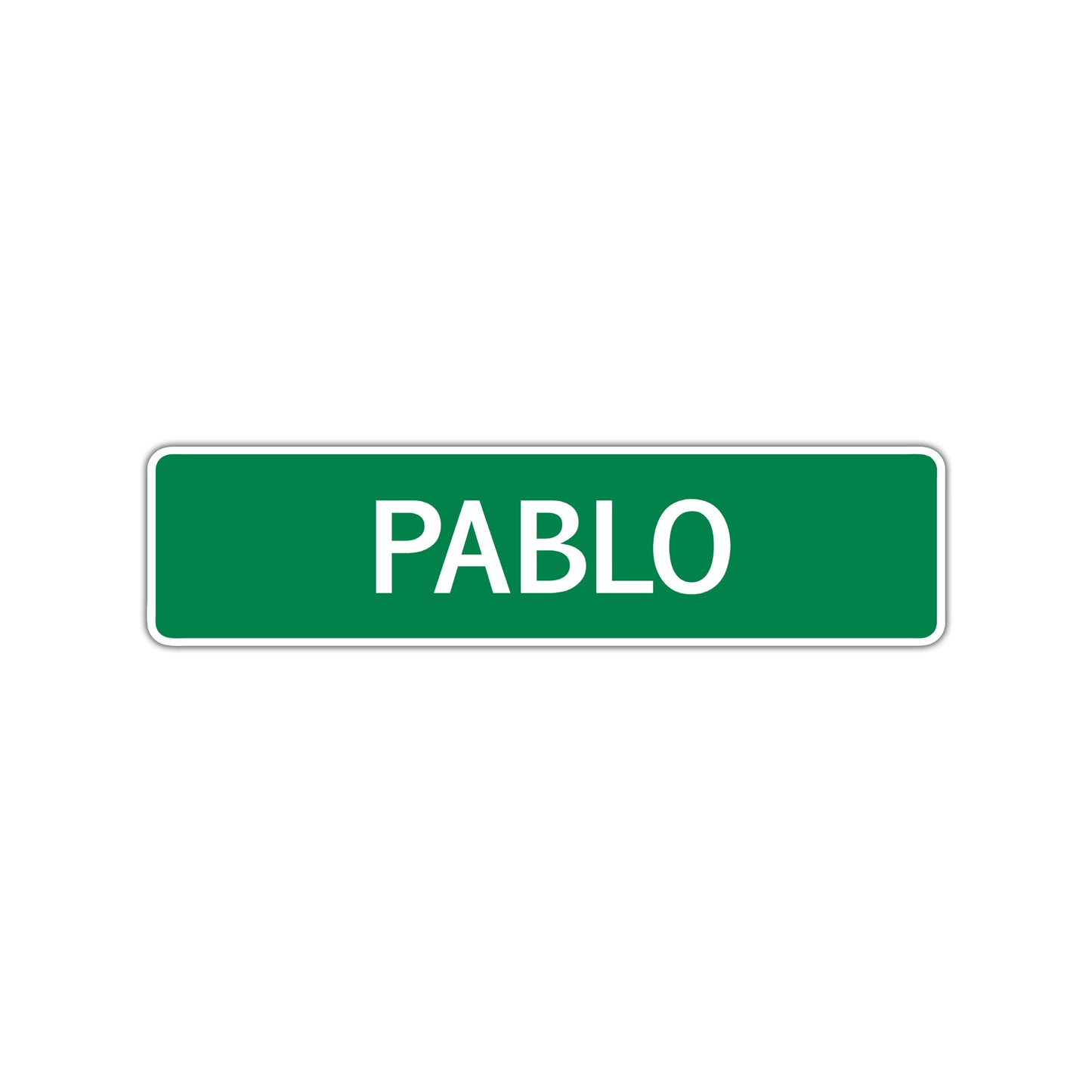 Pablo Street Sign Children Name Room Plate