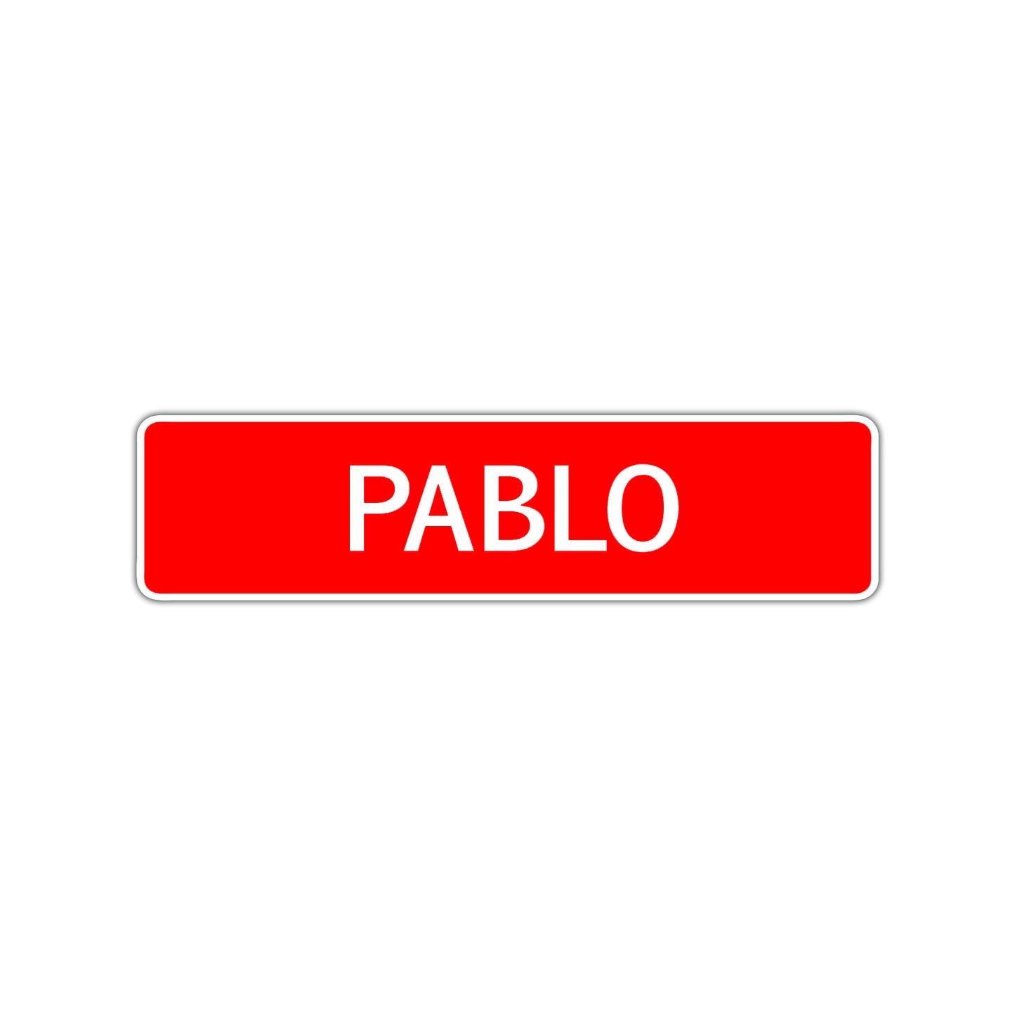 Pablo Street Sign Children Name Room Plate