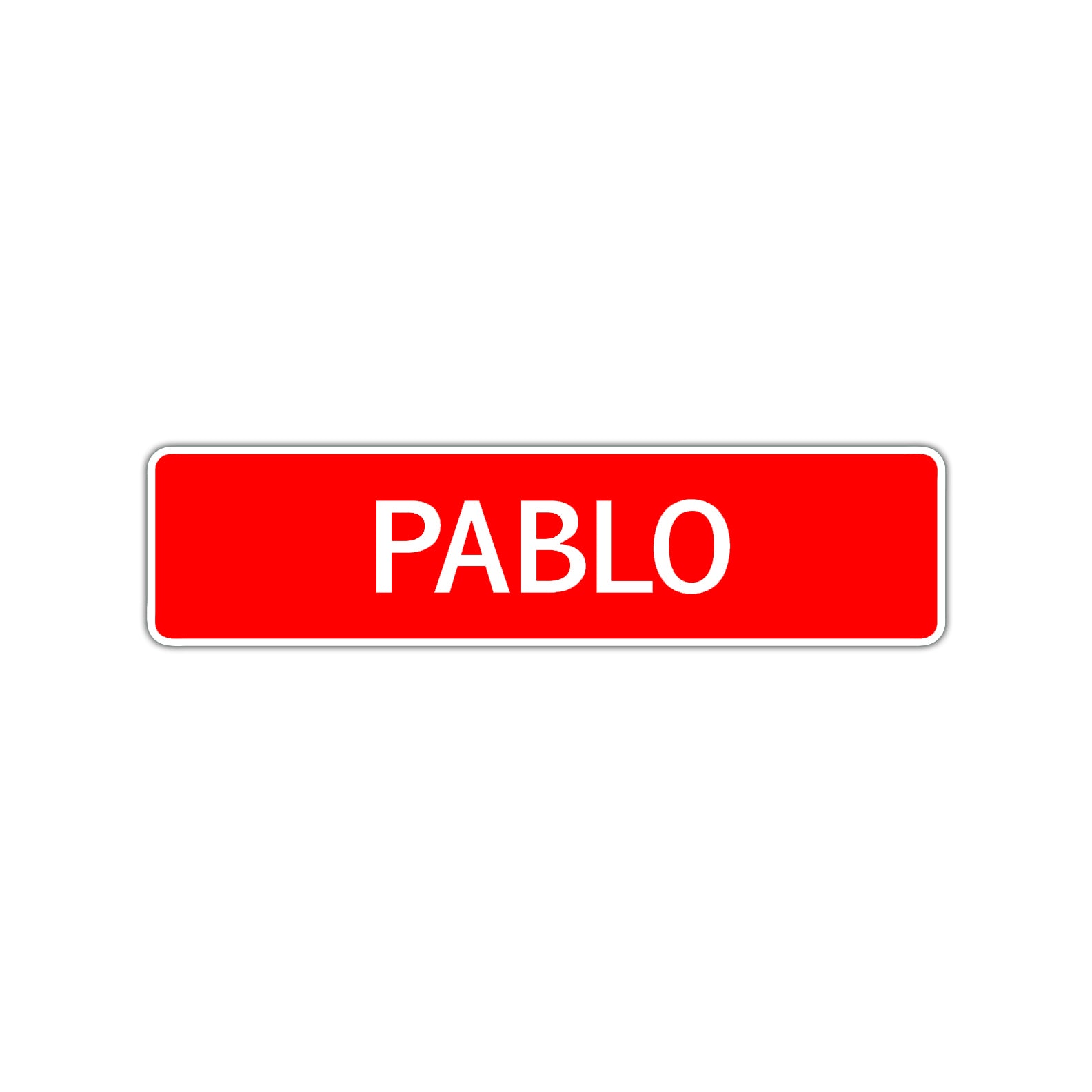 Pablo Street Sign Children Name Room Plate