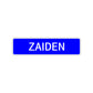 Zaiden Street Sign Children Name Room Plate