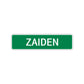 Zaiden Street Sign Children Name Room Plate