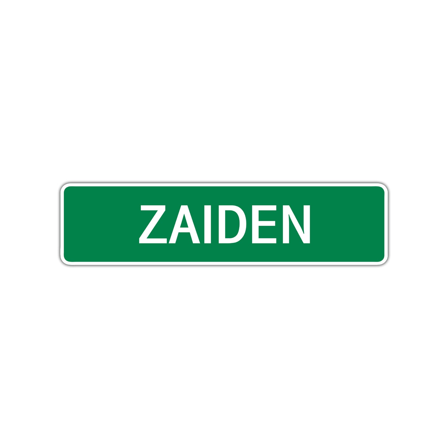 Zaiden Street Sign Children Name Room Plate