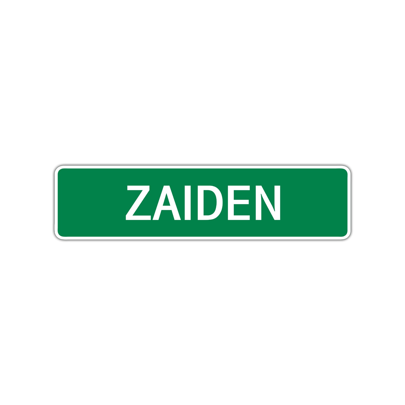 Zaiden Street Sign Children Name Room Plate