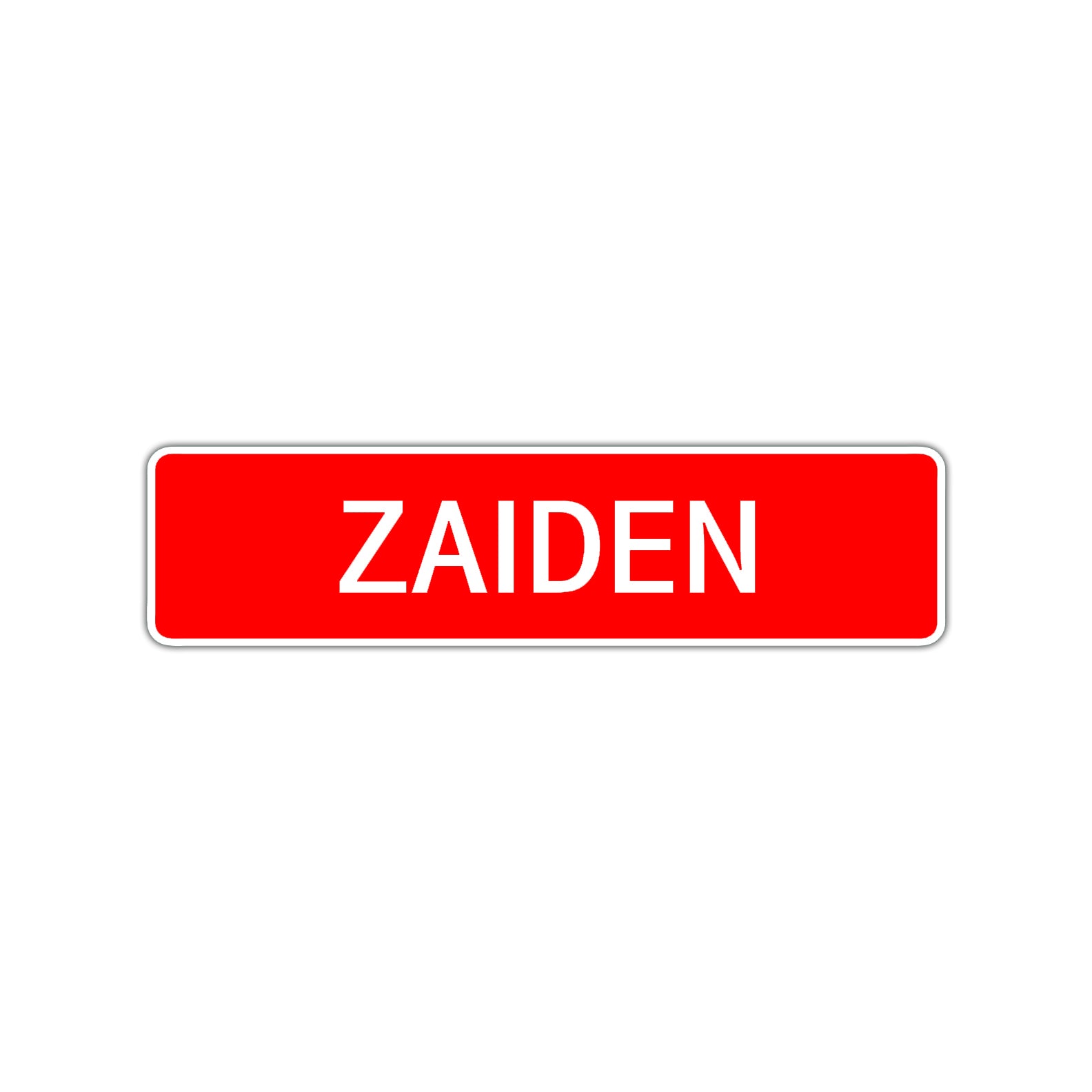 Zaiden Street Sign Children Name Room Plate