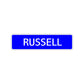 Russell Street Sign Children Name Room Plate