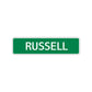 Russell Street Sign Children Name Room Plate