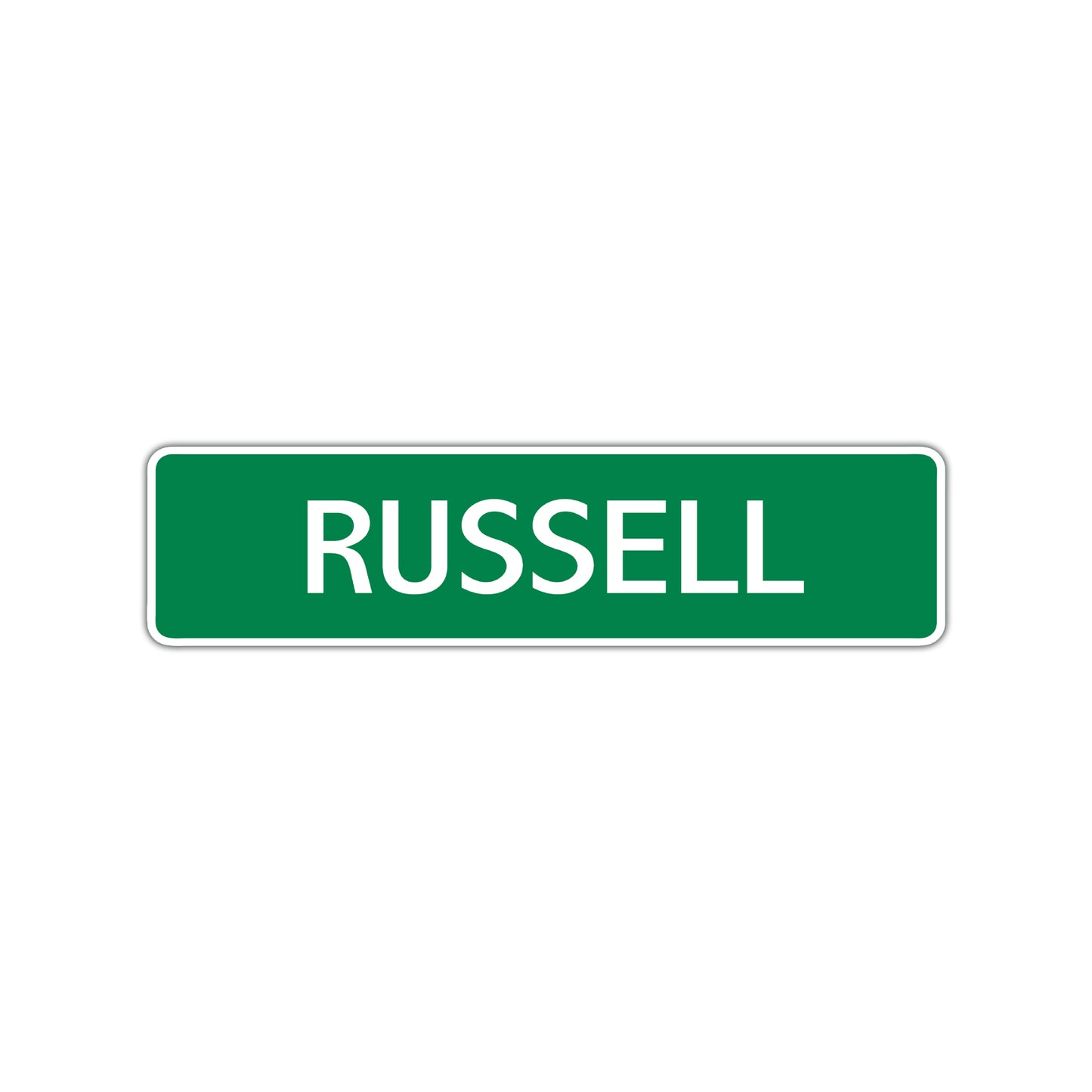 Russell Street Sign Children Name Room Plate