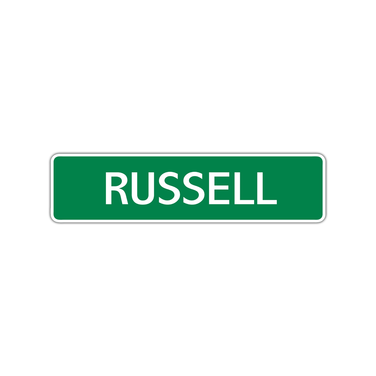 Russell Street Sign Children Name Room Plate