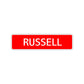 Russell Street Sign Children Name Room Plate