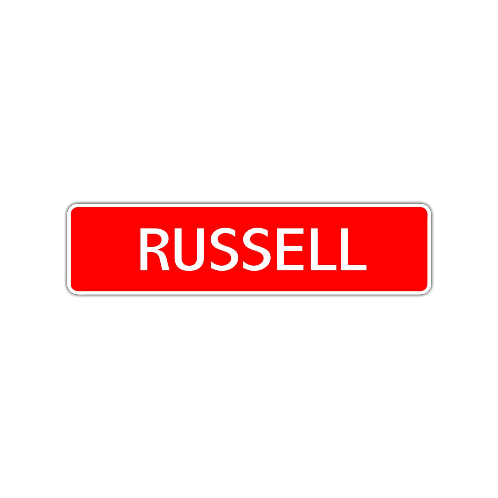 Russell Street Sign Children Name Room Plate