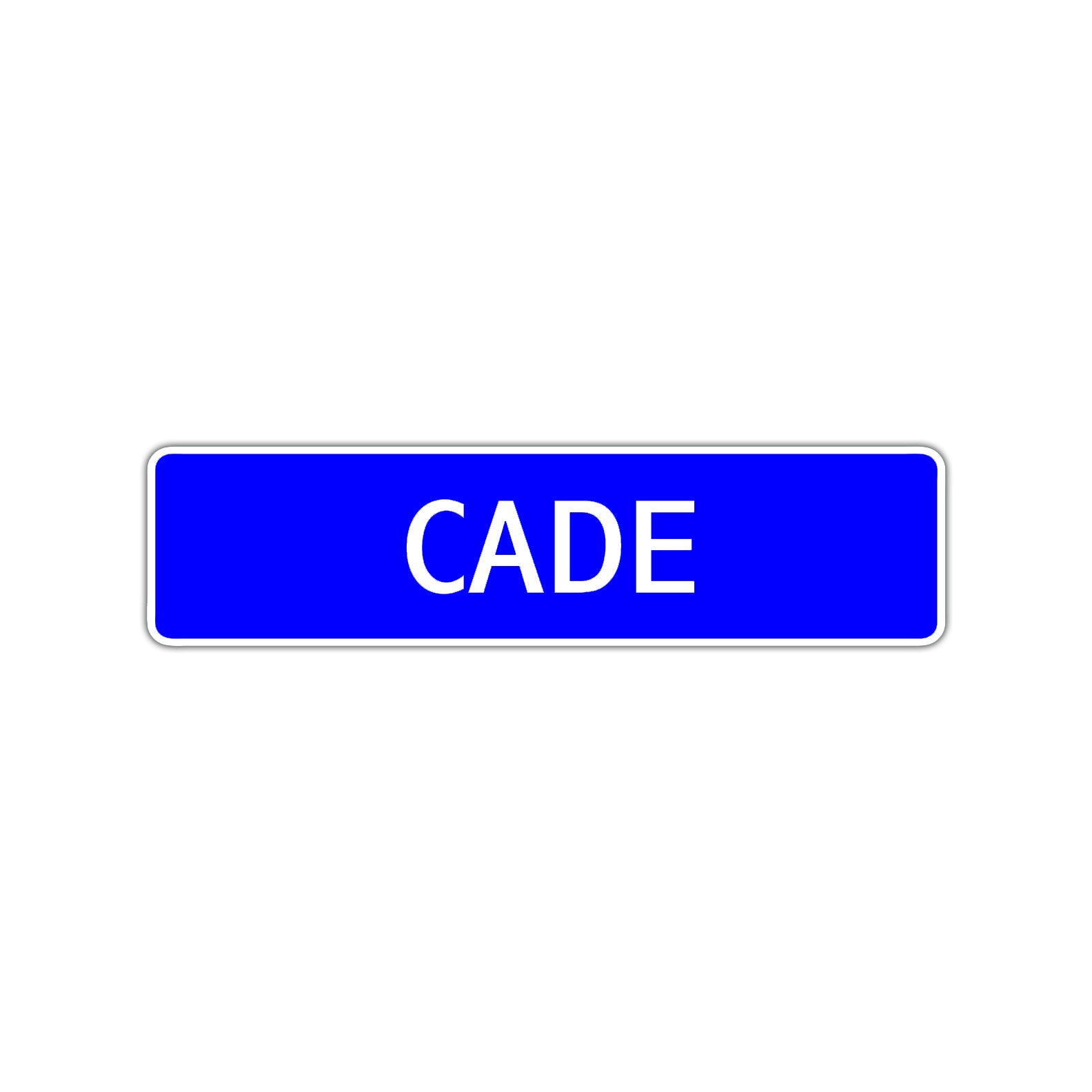 Cade Street Sign Children Name Room Plate