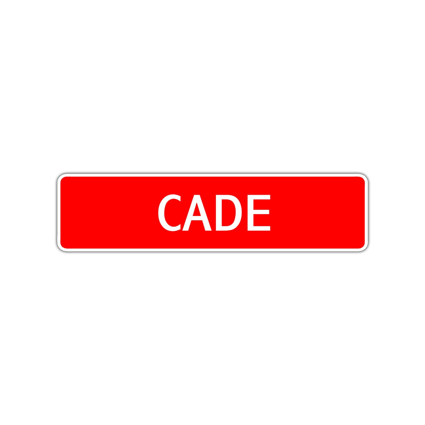 Cade Street Sign Children Name Room Plate