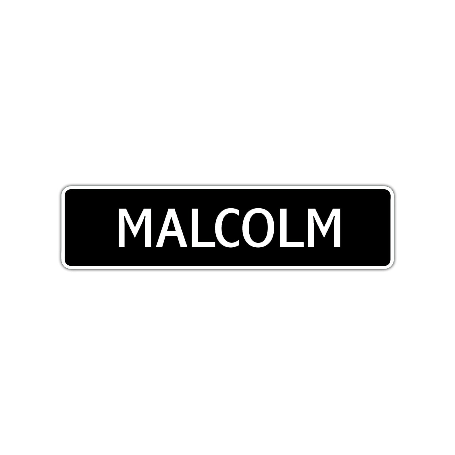 Malcolm Street Sign Children Name Room Plate