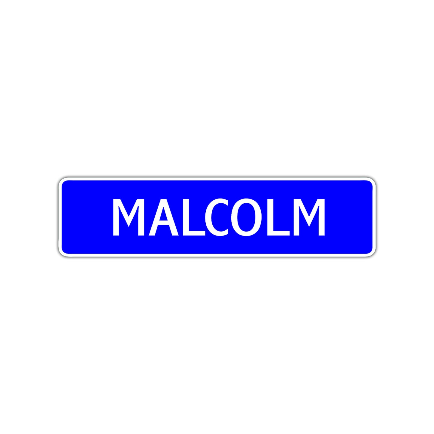 Malcolm Street Sign Children Name Room Plate