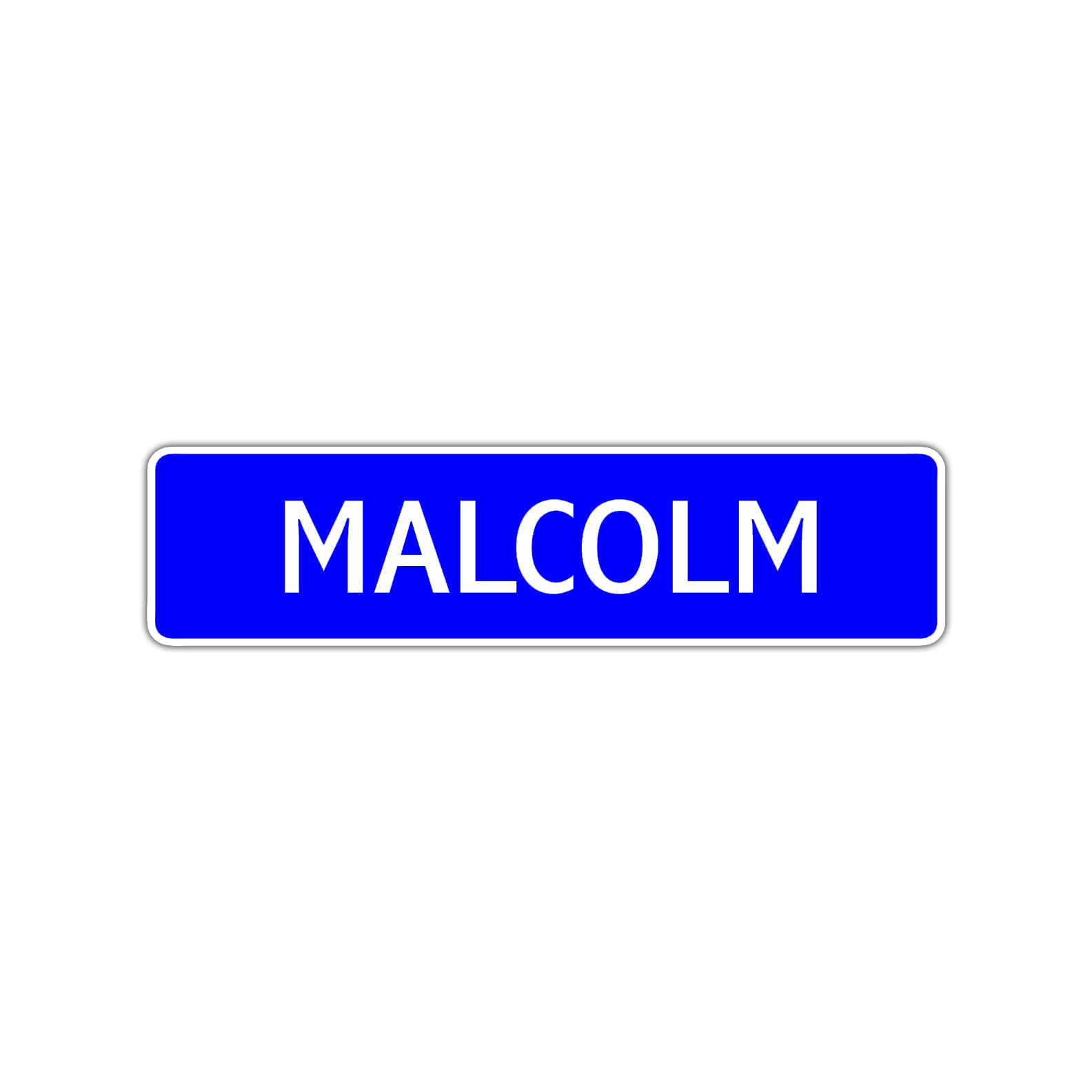 Malcolm Street Sign Children Name Room Plate