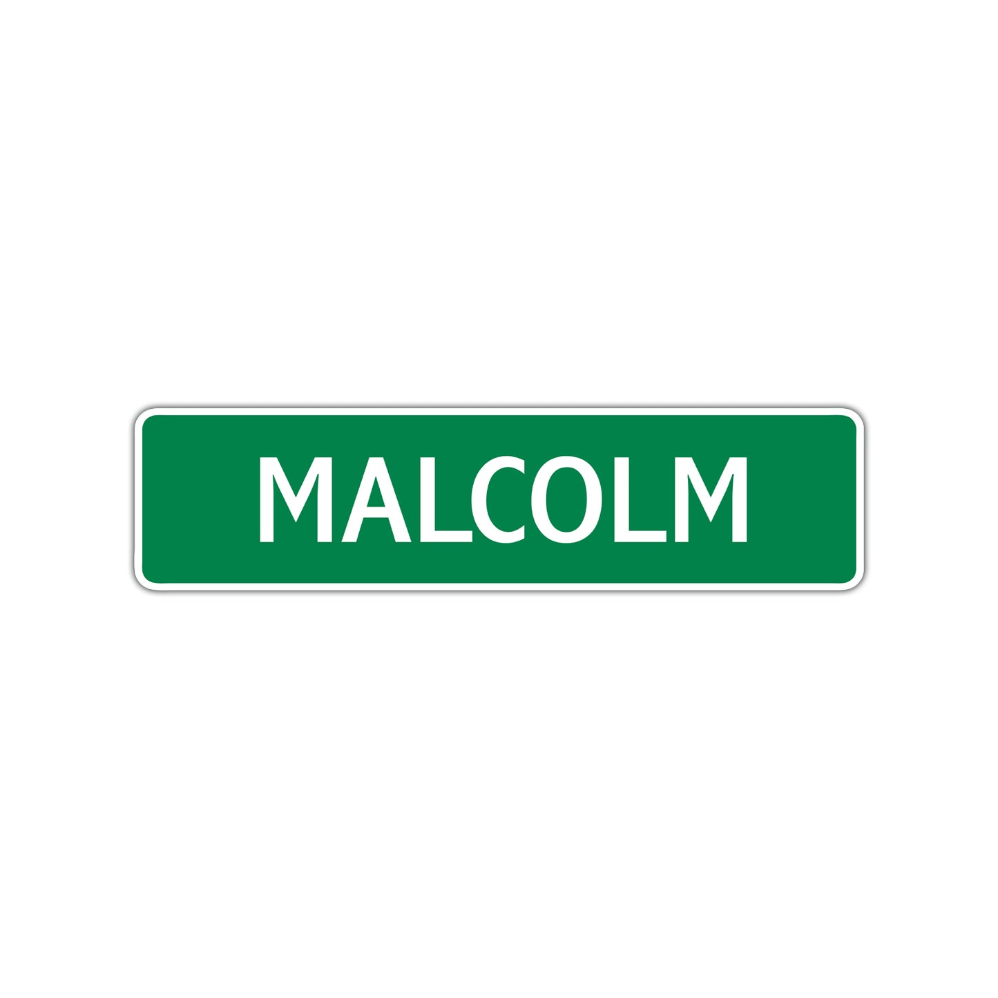 Malcolm Street Sign Children Name Room Plate