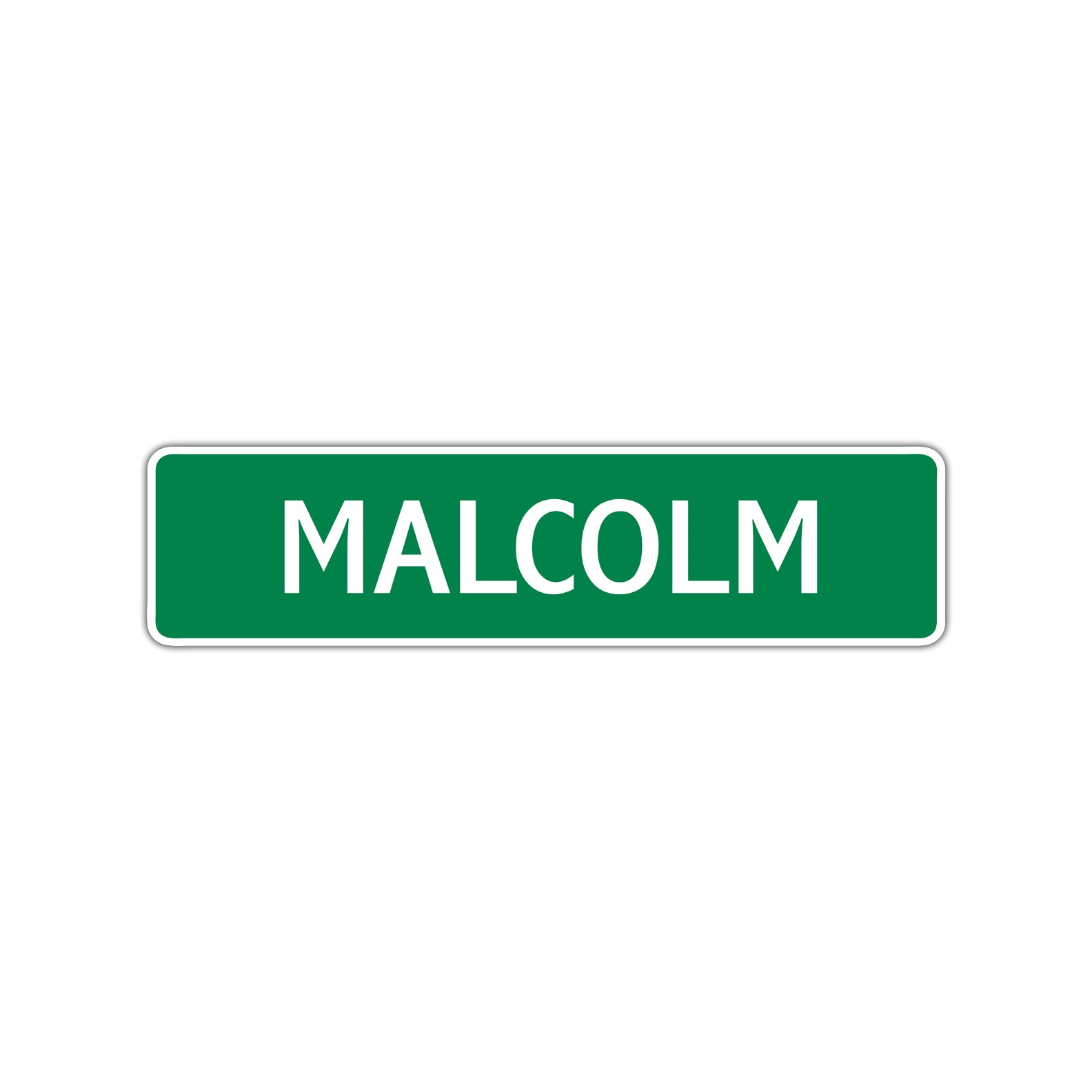 Malcolm Street Sign Children Name Room Plate