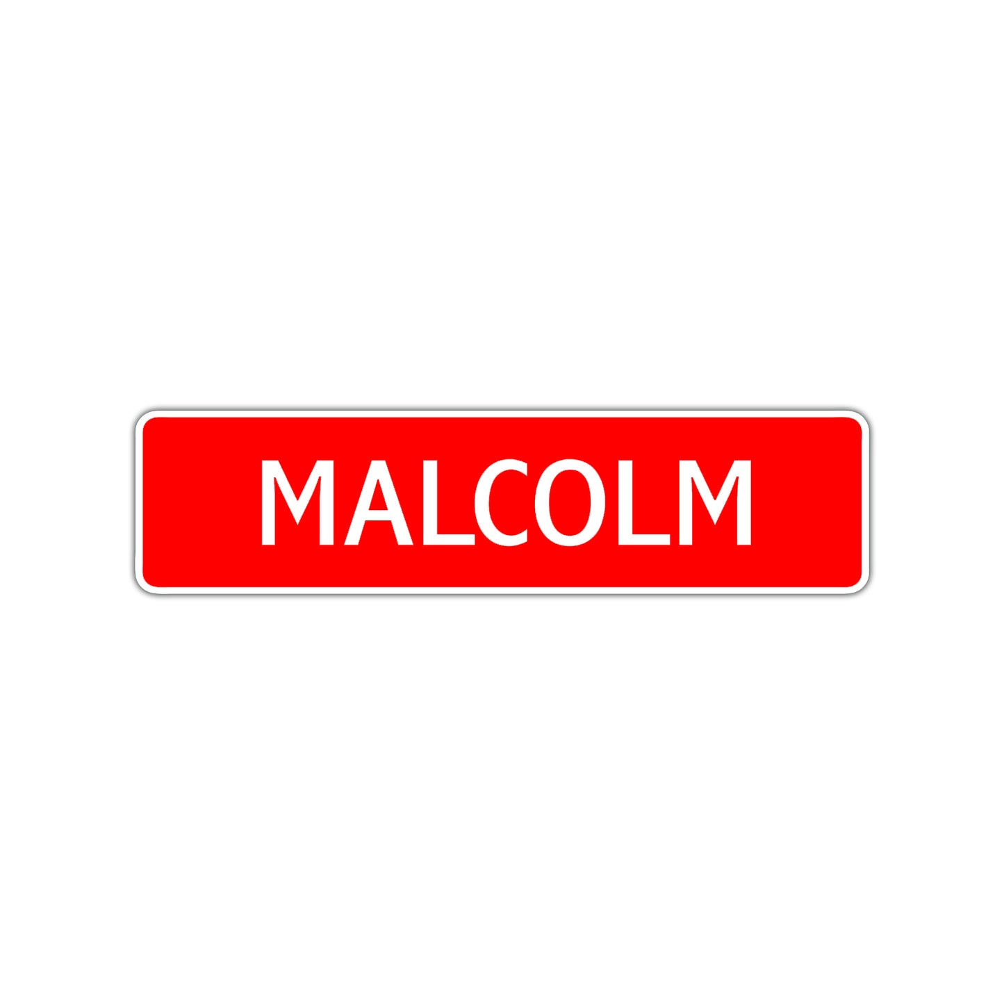 Malcolm Street Sign Children Name Room Plate