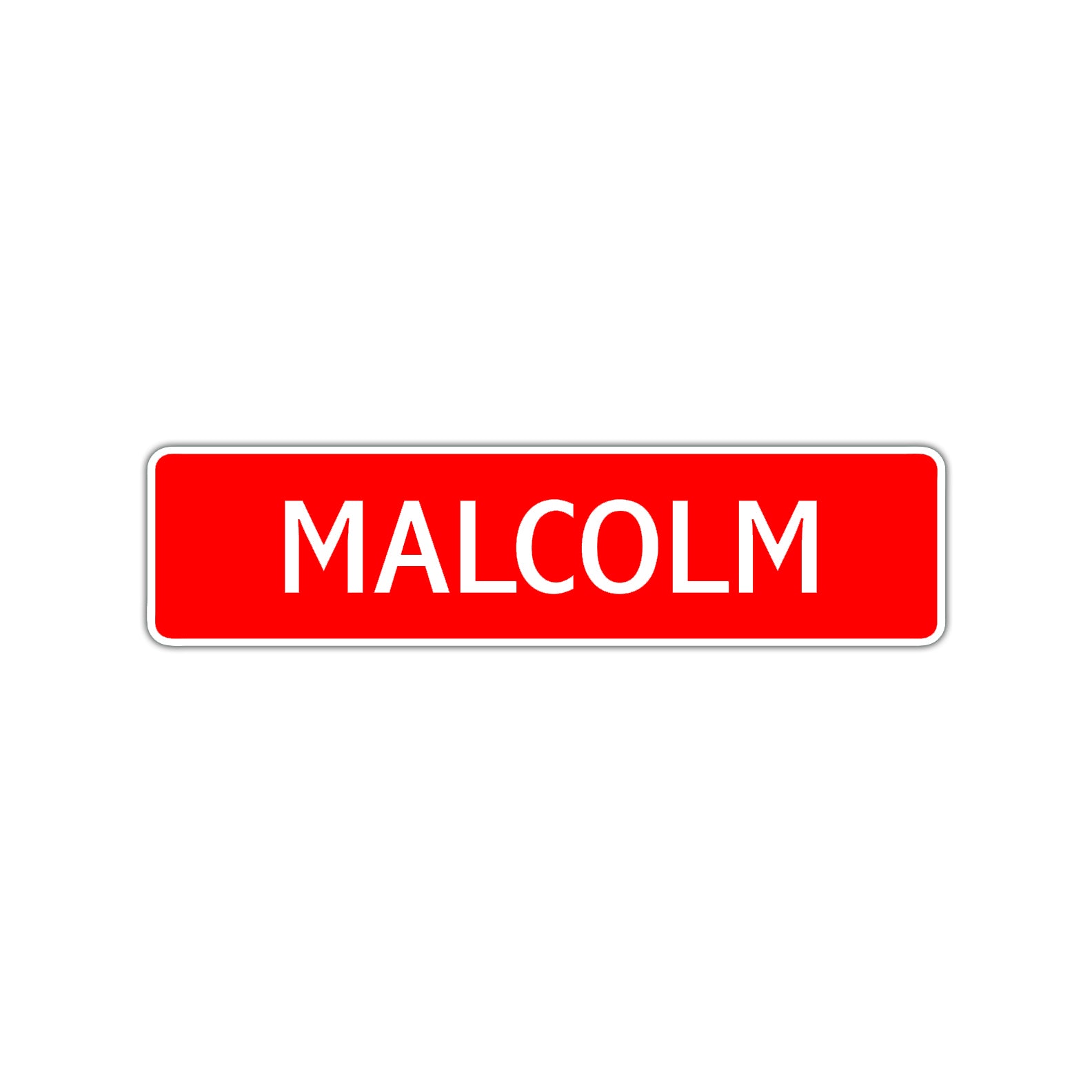 Malcolm Street Sign Children Name Room Plate