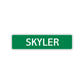 Skyler Street Sign Children Name Room Plate
