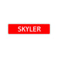 Skyler Street Sign Children Name Room Plate