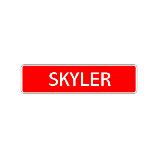 Skyler Street Sign Children Name Room Plate