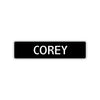 Corey Street Sign Children Name Room Plate