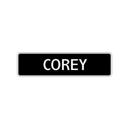 Corey Street Sign Children Name Room Plate