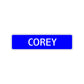Corey Street Sign Children Name Room Plate