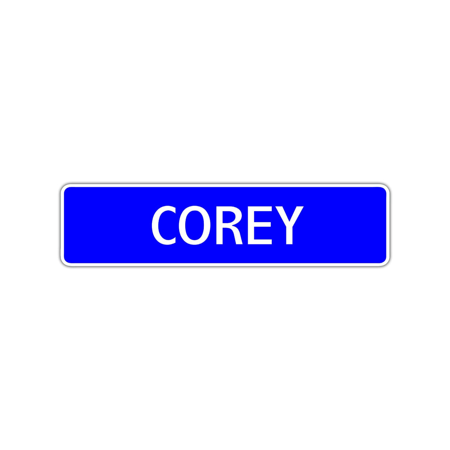 Corey Street Sign Children Name Room Plate