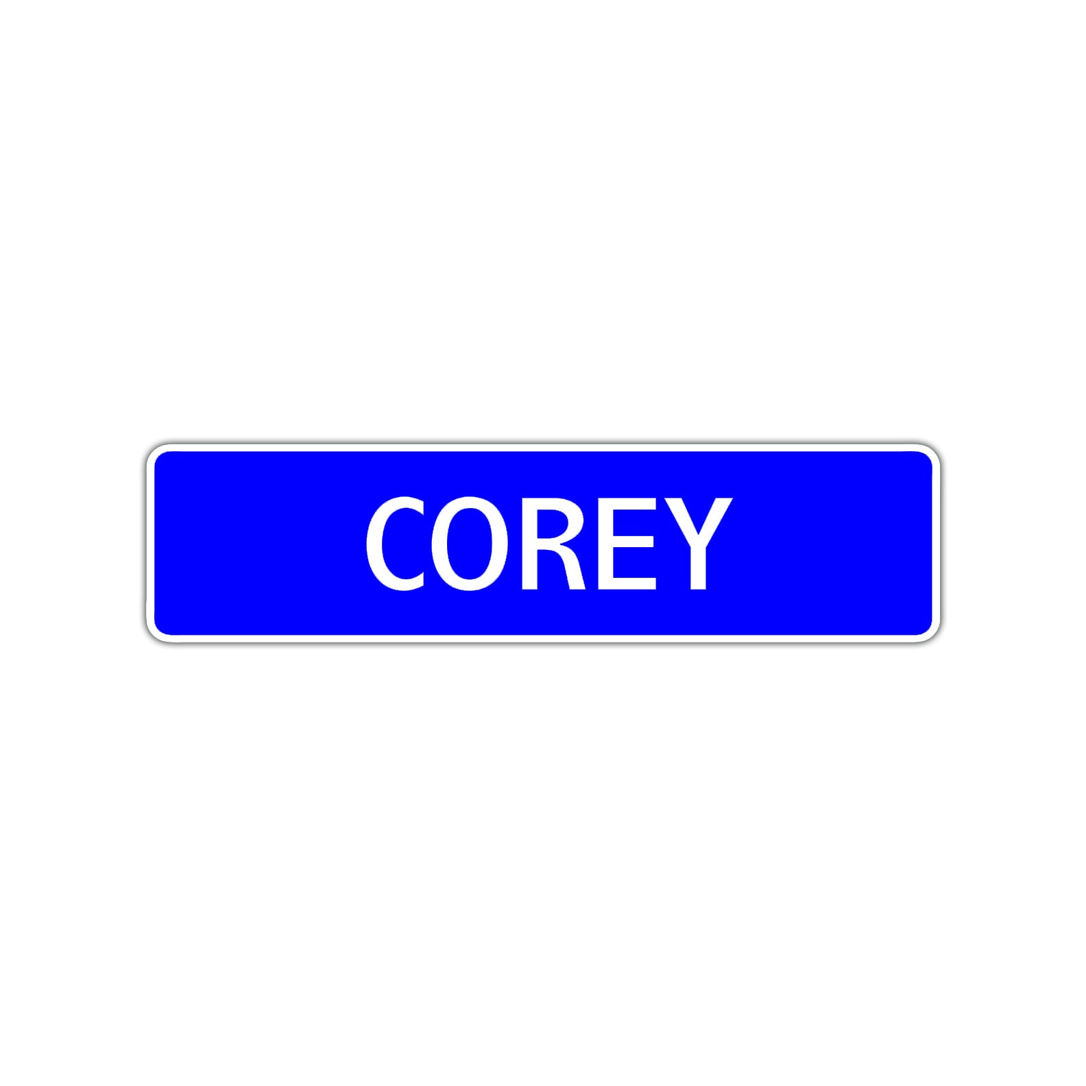 Corey Street Sign Children Name Room Plate