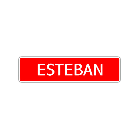 Esteban Street Sign Children Name Room Plate