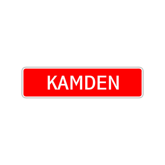 Kamden Street Sign Children Name Room Plate