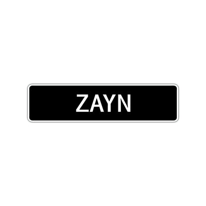 Zayn Street Sign Children Name Room Plate