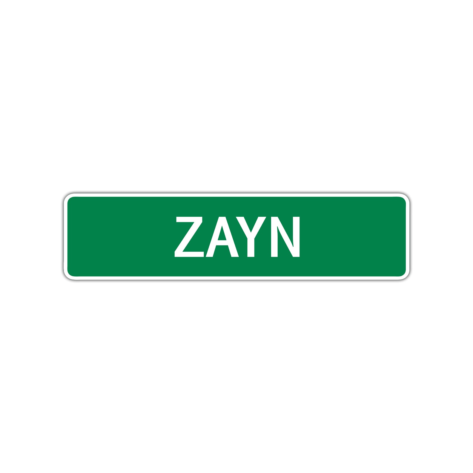 Zayn Street Sign Children Name Room Plate