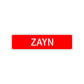 Zayn Street Sign Children Name Room Plate