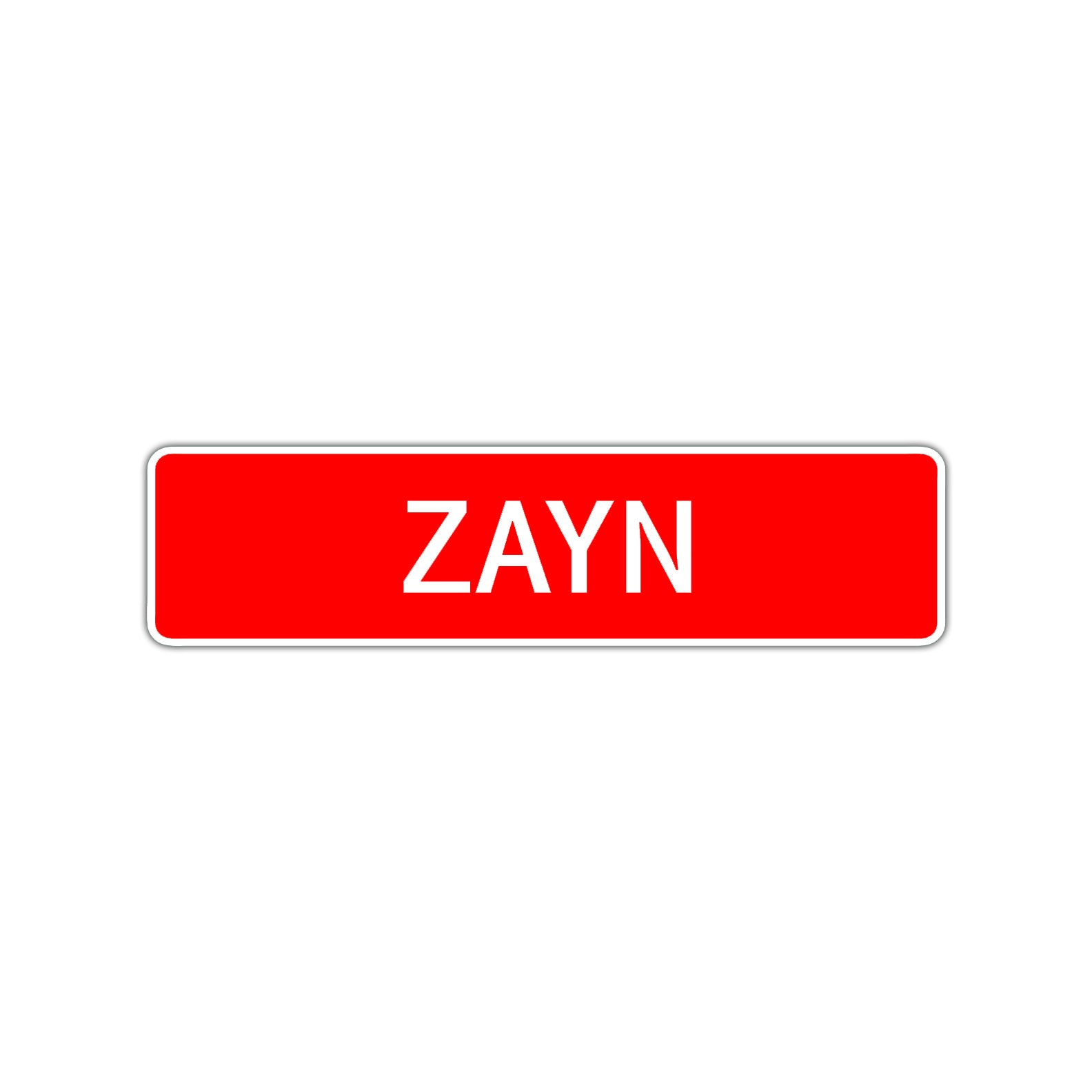 Zayn Street Sign Children Name Room Plate