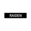 Raiden Street Sign Children Name Room Plate