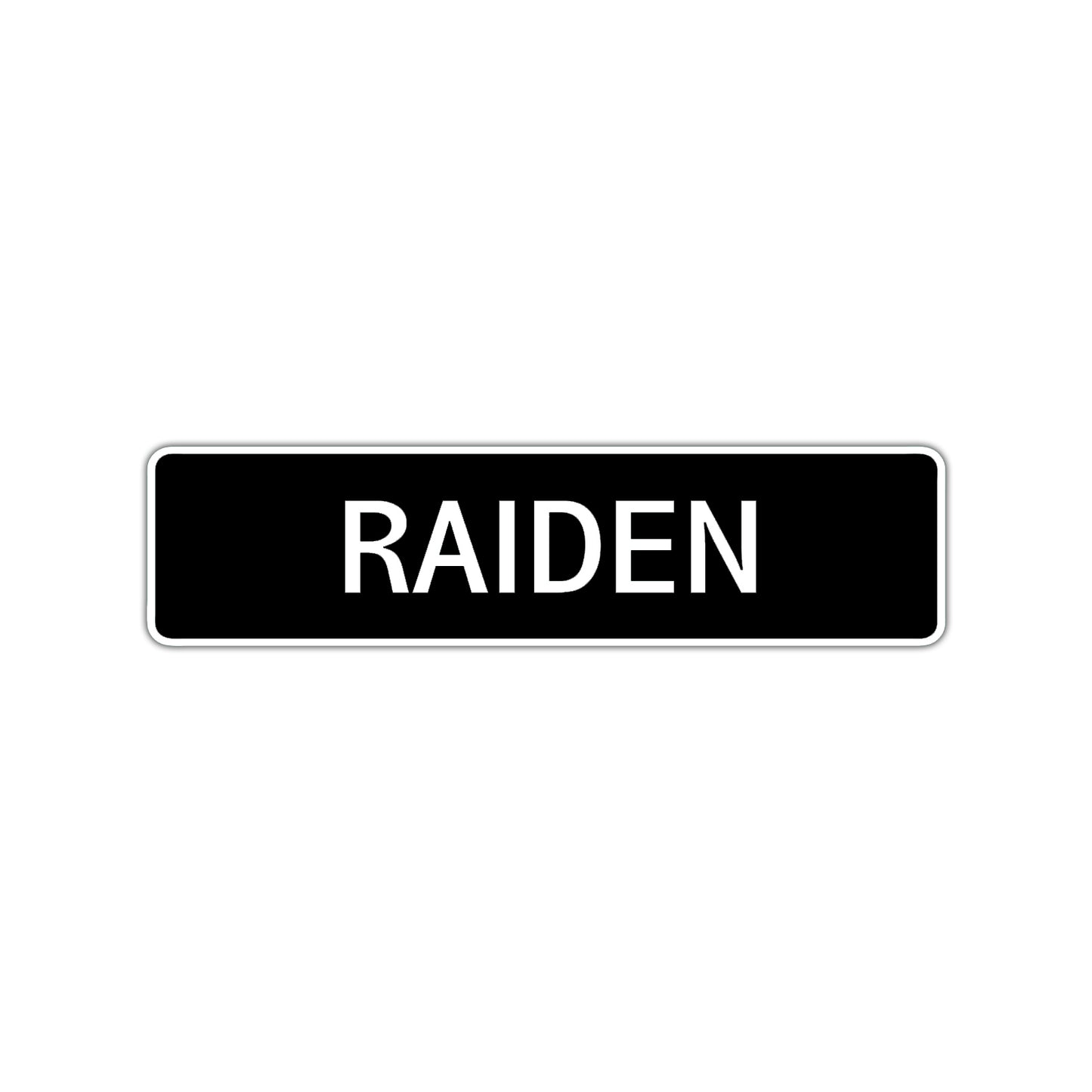 Raiden Street Sign Children Name Room Plate