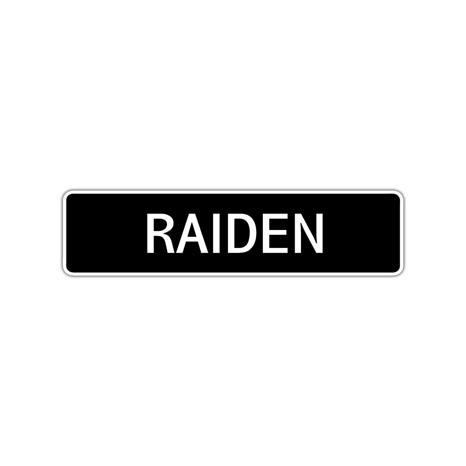 Raiden Street Sign Children Name Room Plate