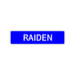 Raiden Street Sign Children Name Room Plate