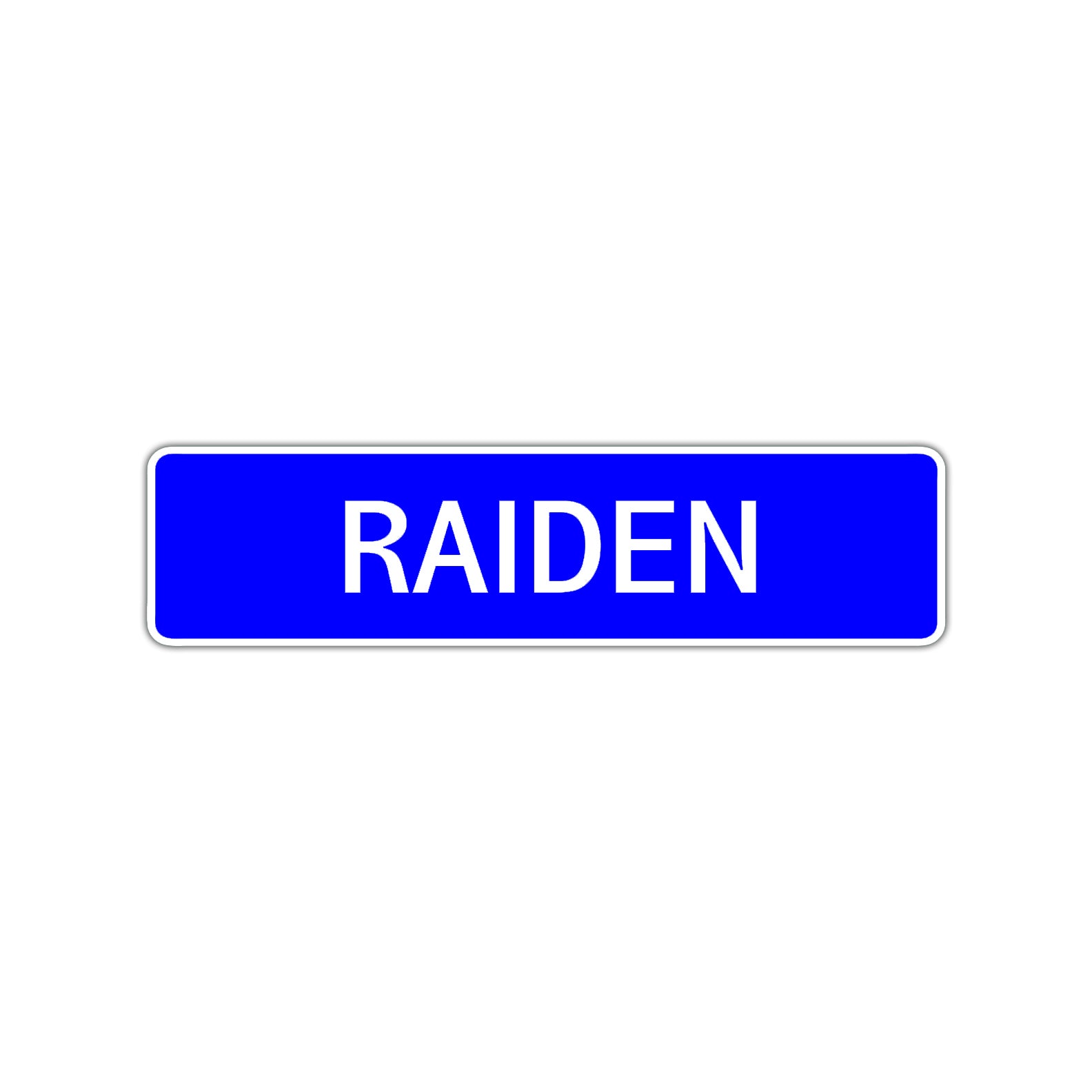 Raiden Street Sign Children Name Room Plate