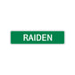 Raiden Street Sign Children Name Room Plate