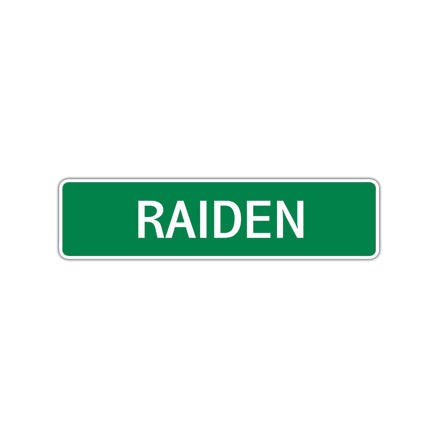 Raiden Street Sign Children Name Room Plate