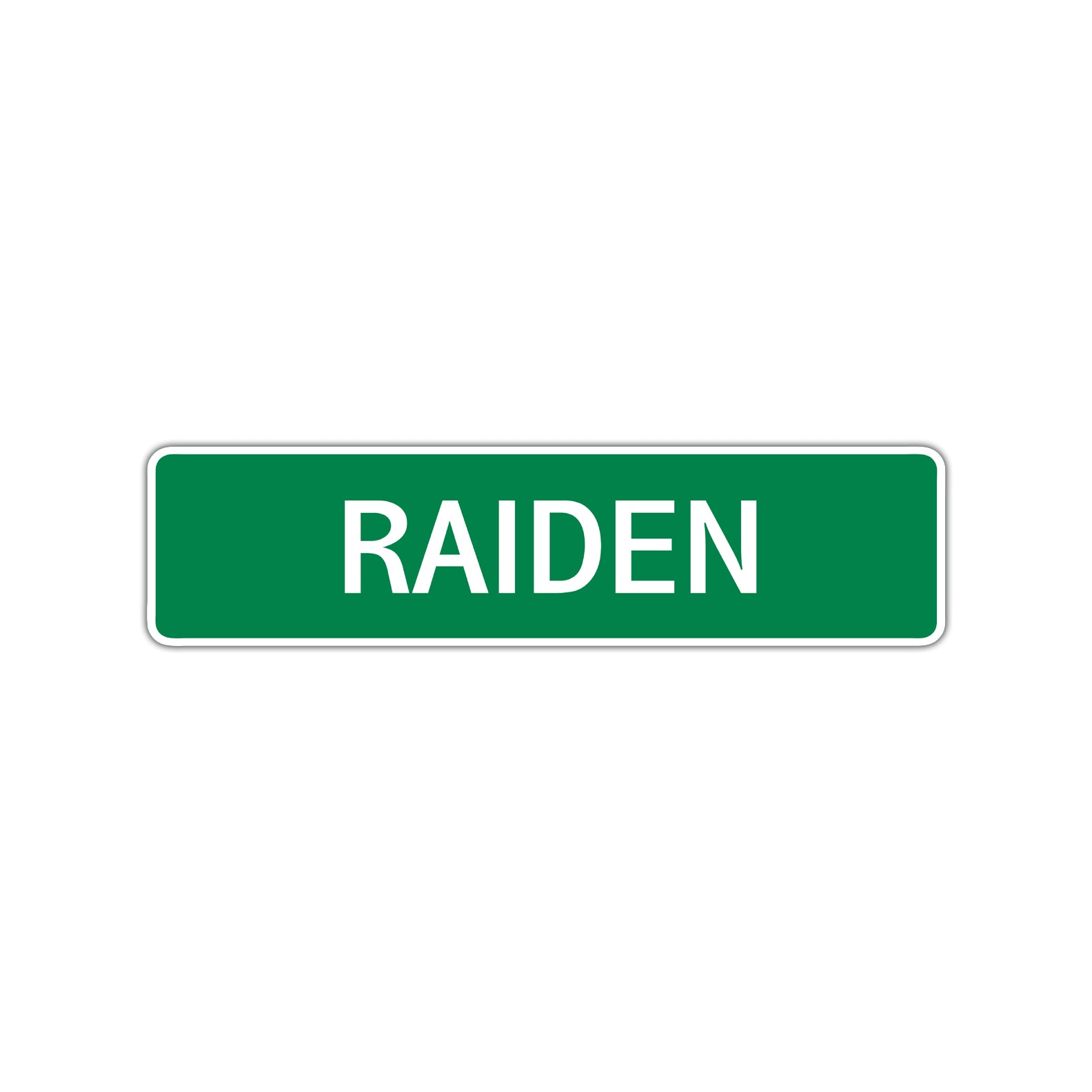 Raiden Street Sign Children Name Room Plate