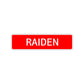 Raiden Street Sign Children Name Room Plate